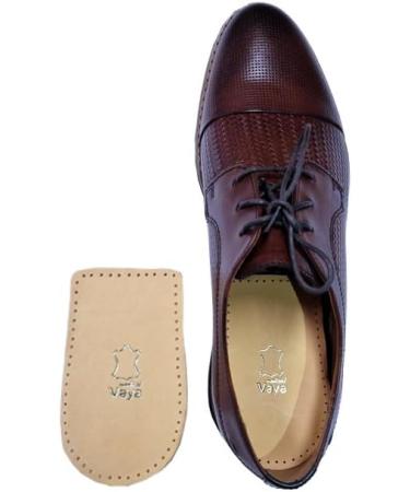 Vaya Medical Nivello 20mm Orthopedic Heel Inserts for Shoes - Brown Sheep Leather Wedge Insoles (Size 35-37) - Heel Pillows for Enhanced Comfort - Buy Online on GoSupps.com