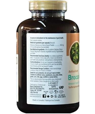 BroccoGen 10 Sulforaphane Glucosinolate Broccoli Sprout Concentrate 500mg 180 Vegetable Caps by Newco Brand - Buy Online on GoSupps.com