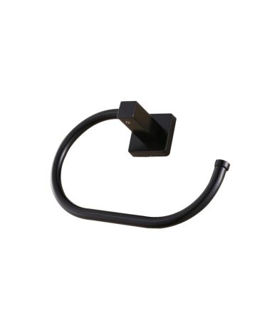 DOITOOL Black Towel Ring Hook Rack Towel Holder Bathroom Accessory Towel Hanger Towel Rack Stainless Steel