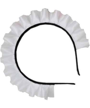 hgnxa Cosplay Maid Hair Hoop Women Elegant Pleated Lace Makeup Headbands for Girl Stage Halloween Performances Headpieces Cotton embroidery - Buy Online on GoSupps.com