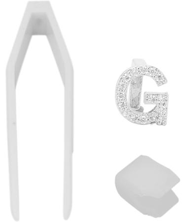 Plated English Letter G Teeth Brace Cosplay Festival Party Hip Hop Teeth Decoration (Silver) - Buy Online on GoSupps.com