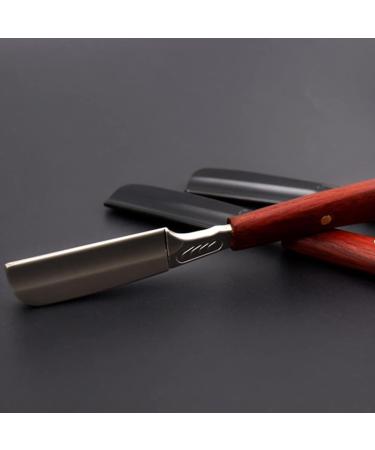 Minkissy Wooden Cutthroat Razor - Premium Red Sandalwood Straight Razor for Men | Manual Razor Knife for Precision Grooming - Buy Online on GoSupps.com