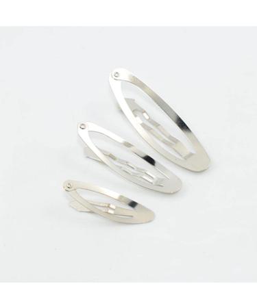 Buy Chiwanji 50 Pieces Oval Bendy Snap Hair Clips - Silver Hairpins for DIY Hairstyles 3.7 cm - International Shipping Available - Buy Online on GoSupps.com
