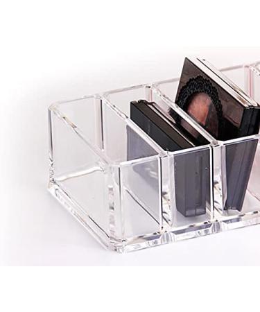 ZJT Acrylic Eyeshadow Organizer with 8 Compartments Compact Lipstick Holder Desktop Organizer Makeup Organizer for Eyeshadow and Blush - Buy Online on GoSupps.com