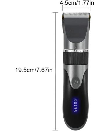 lmoikesz Electric Hair Clippers 0.8-2.0mm Adjustable Barber Men Trimmers Washable Low Noise Shaver with Limit Hairbrushes Gray - Buy Online on GoSupps.com