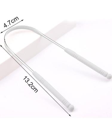 Jkapagzy Steel Tongue Scraper Cleaner - 1PC Tongue Brush to Remove Coating & Improve Oral Hygiene - Buy Online on GoSupps.com