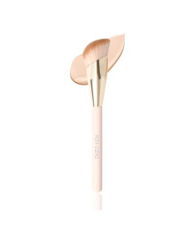 ENZO KEN Angled Foundation Brush for Liquid Makeup Cream Contour Brush for Cream Makeup Liquid Foundation Brush Liquid Foundation Makeup Brushes for Liquid Foundation Concealer Blush. (Pink 11L)