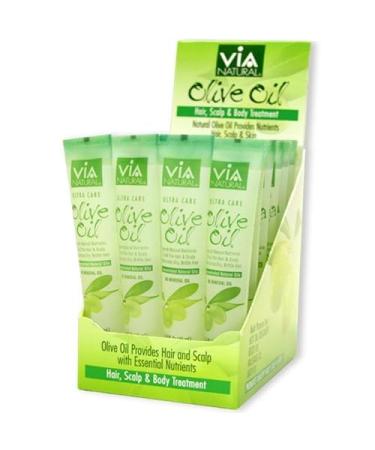 VIA Natural Ultra Care Olive Oil Concentrated Natural Oil 1.5oz - 3 Pack | Nourish & Moisturize Dry Hair & Scalp - Buy Online on GoSupps.com