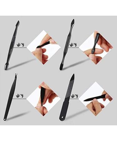 OPKDE 18 in 1 Nail Art Manicure Tools Pedicure Kit Scissor Tweezer Ear Pick Utility Toe Nail Clipper Facial Care Tool New(01) - Buy Online on GoSupps.com