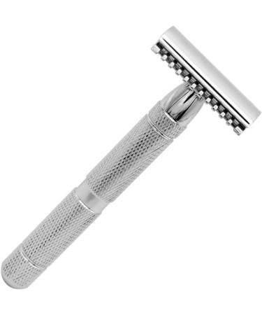 Minkissy Men's Safety Razor - Premium Steel Double Edge Razor with Structured Design & Solid Wood Handle for Safe Smooth Shaving - Buy Online on GoSupps.com