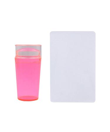 Benoon stamp nail art tool nail art stamp single head not deformed fluorescent silicone nail stamps scraper transparent tool for manicure fluorescent rose red