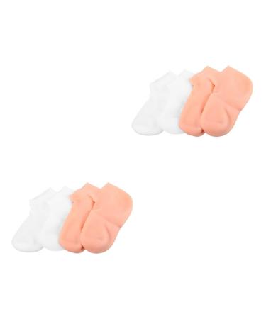FRCOLOR 4 Pairs Exfoliating Moisturizing Socks Moisture Enhancing Socks Overnight Spa Socks Lotion Gloves Moisturizing Gel Socks Moisturizing Feet Socks Dedicated Torn Socks Girl Sebs