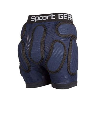 Recruit Padded Shorts for Kids 36 46 in Height  Hip Butt Protection Pants Navy 4X-Small