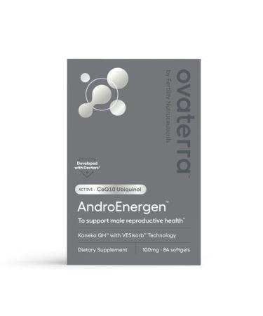 AndroEnergen CoQ10 Supplement for Men to Support Men s Reproductive & Sperm Health with Kaneka QH & VESIsorb Absorption Technology 84-100mg Softgel Capsules - 28 Day Supply