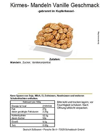 Roasted Almonds with Vanilla Flavor - 250g Pack | No Additives | Fairground Quality for International Shipping - Buy Online on GoSupps.com