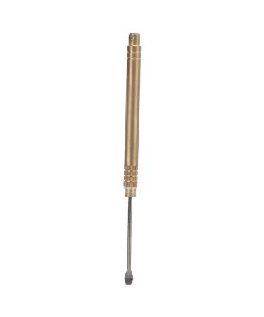 Portable Light Ear Pick Alloy Brass Glossy Round Removal Tool Cleaning Ears with Keychain Environmentally Friendly