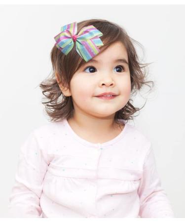 24PCS 4.5 Rainbow Boutique Grosgrain Hair Bows Alligator Clips for Girls - Unicorn Pigtail Bows for Kids & Teens - Buy Online on GoSupps.com