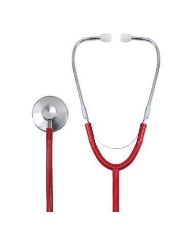 Dixie EMS Lightweight Single Head Stethoscope - Latex-Free for Doctors, Nurses, Students - Red - Buy Online on GoSupps.com