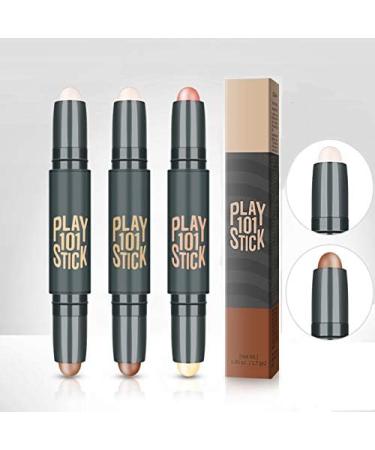 Contour Stick Concealer Contour Face Highlighters 6 Colour Make up Concealer contouring Stick Makeup Double-end Highlight Professional Makeup Wonder Stick Conceal Highlight & Contour 3PCS - Buy Online on GoSupps.com