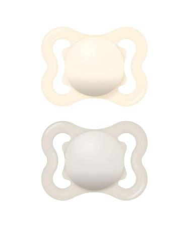 MAM Air pacifiers in a set of 2 made of rubber with pacifier holder 2-6 months neutral - Buy Online on GoSupps.com