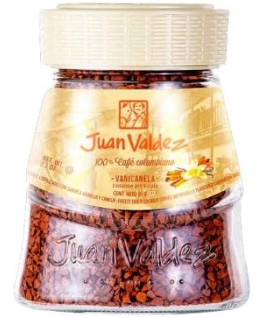 Juan Valdez Hazelnut and Vanilla Cinnamon Flavor Instant Coffee 2 pack (95gr/3.3 Oz) Caf Juan Valdez Soluble Liofilizado de Avellana y vainilla canela - Buy Online on GoSupps.com