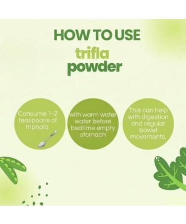 Organic Triphala Powder Ayurvedic Churna Herbal Blend of Harad Bahad & Amla Helps in Digestion & Bowel Movement 100gm - Buy Online on GoSupps.com