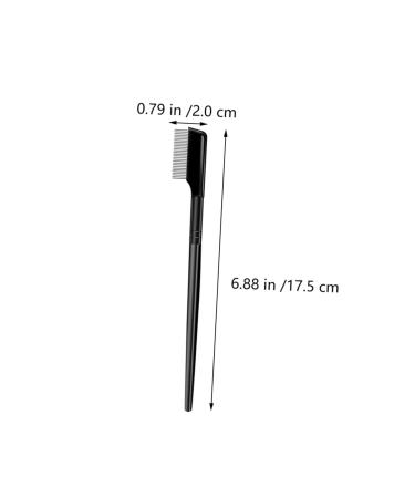 Ipetboom Eyebrow Comb & Mascara Applicator - 4 Pcs Eyelash Extension Tools | Portable Stainless Steel Eyelash Brush & Curler - Black - Buy Online on GoSupps.com