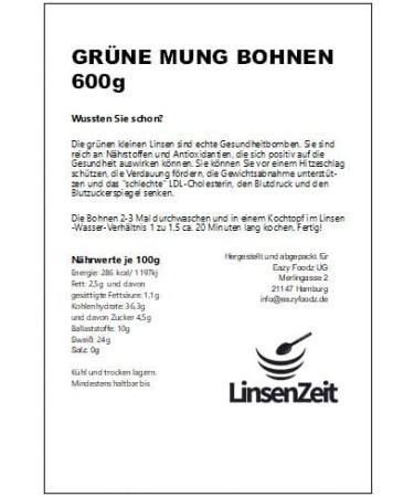 Buy Premium Green Mung Beans 600g - Natural Vegan Additive-Free Lentil Time High-Quality Mung Beans for International Shipping - Buy Online on GoSupps.com