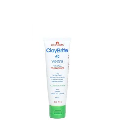 Claybrite White Toothpaste Zion Health 2 oz Paste