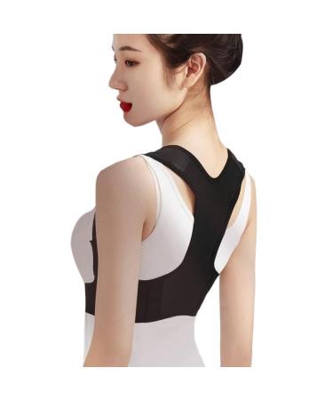 Lewey Invisible Posture Corrector for Women Back Straightening Belt Hunchback Prevention Body Shape Correction Device (Color : Black Size : S (height 155-165cm)) S (height 155-165cm) Black
