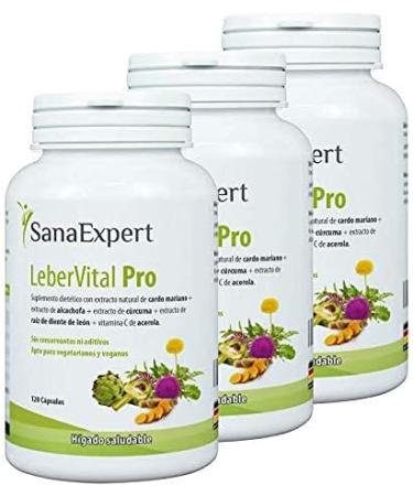 SanaExpert LeberVital Pro - Herbal Dietary Supplement with Milk Thistle Turmeric & Artichoke for Liver Health | International Shipping Available - Buy Online on GoSupps.com