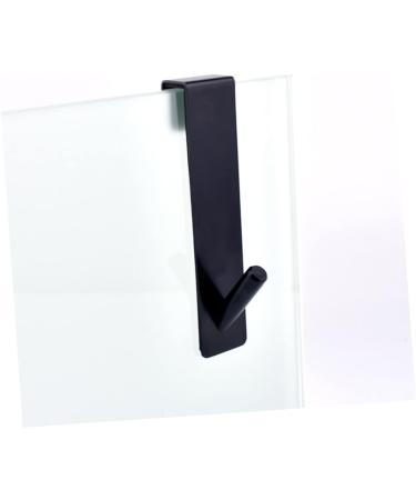 SOESFOUFU 2pcs Bathroom Door Hook Over The Door Coat Rack Holder Black Hangers Towel Hanger Stainless Steel 17.80X4.00X3.00CM Black - Buy Online on GoSupps.com