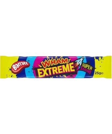 VIMIX Wham Extreme Bar 25g - Raspberry Flavour Chew Bars with Sour Crystals | Pick any number of bars - Buy Online on GoSupps.com