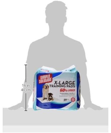 Simple Solution Extra Large Puppy Training Pads | 6-Layer Dog Pee Pads | Absorbs 7 Cups | 28x30 Inches 50ct - Buy Online on GoSupps.com