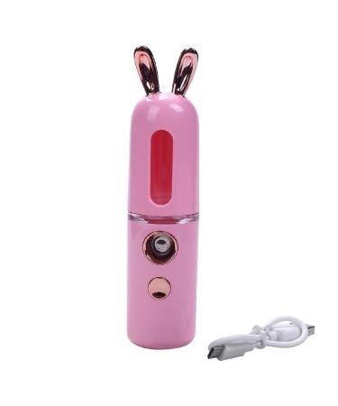 Jbnmvc New Mini USB Rechargeable Nano Hydrator Sprayer Women Beauty Instruments Home Use Humidifier Face Steamer Easy Install Pink