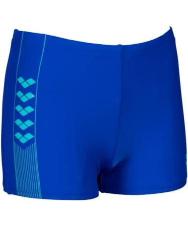ARENA Boys B Linear Serigraphy Jr Short Swim Shorts - Neon Blue Pack of 1 | International Shipping Available - Buy Online on GoSupps.com