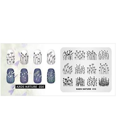 Nature Series Flowers Nail Art Stamping Plate - Alexnailart NA016 - Buy Online on GoSupps.com