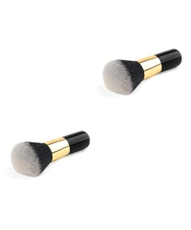 FRCOLOR 2pcs Foundation Makeup Brushes - Flat & Medium Black - Perfect for Flawless Application - Buy Online on GoSupps.com