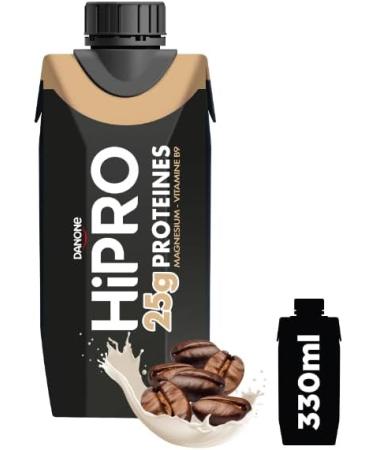  HiPRO Danone HiPRO Protein Drink - Caf Latte - 24 x 330ml - High in Protein No Added Sugars Lactose Free - Buy Online on GoSupps.com