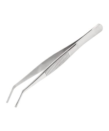 YEEPSYS Stainless Steel Tweezers  Multipurpose Tweezers with Curved Serrated Tip  Precision Forceps for Craft Repairing  garden DIY crafting