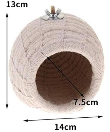 Tbkoly Rope Weave Bird Breeding Nest Bed House Toy for Budgie Parakeet Parrot Cage Perch Hatching Nesting Box beige - Buy Online on GoSupps.com