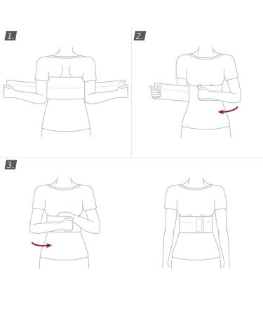 Professional Two-Panel Rib Belt for Women - Elastic Chest Wrap for Rib Support & Protection | Universal Size White - Compression for Sore Bruised Cracked or Dislocated Ribs - Buy Online on GoSupps.com