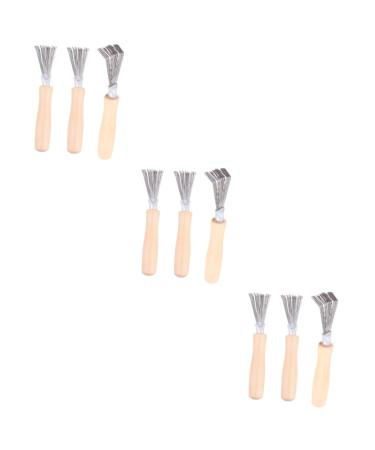 NOLITOY 9pi ces Outil De Nettoyage Pour Brosse Cheveux R teau Pour liminer Cheveux Peignes Et Brosses Accessoires Indispensables Pour Salon Et Maison 11.5X2.5X1.5CMx3pcs kakix3pcs