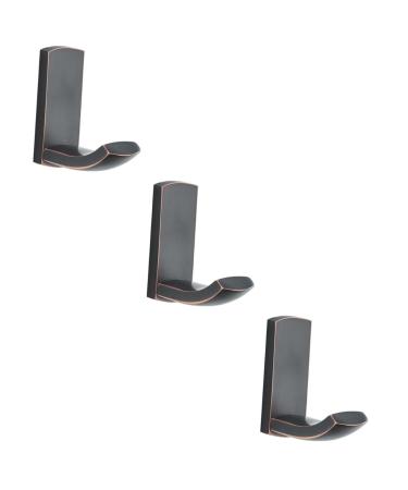 Cabilock Clothes Rack 3pcs Hangers Heavy Duty Towel Hooks Bathroom Accessories Coat Hanger Office Wall-Mounted Bathrobe Clothes Hanger mediumx3pcs Blackx3pcs