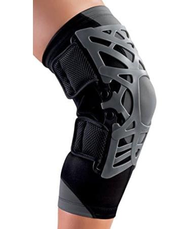 DonJoy Reaction Web Knee Support Brace with Compression Undersleeve - Grey, Medium/Large - Buy Online on GoSupps.com