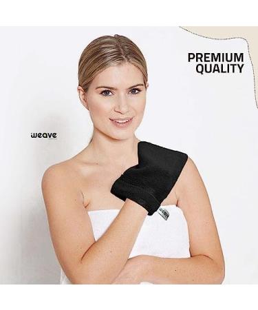 6PC Ultrasoft Viscose Wash Gloves Set - 100% Cotton, Ideal for Body Wash & Makeup Removal - Black - Buy Online on GoSupps.com