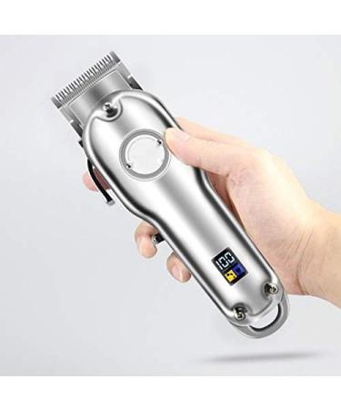 Full Metal Professional Hair Clipper - Cordless LCD Gold & Silver Electric Hairdresser Clipper for International Shipping - Buy Online on GoSupps.com
