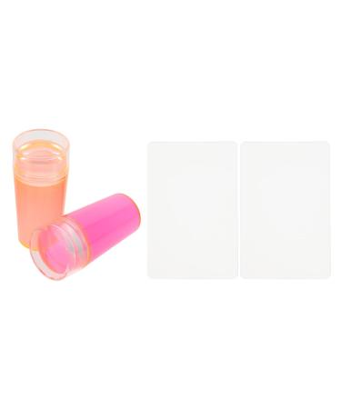 Buy Minkissy 2 Sets Clear Silicone Jelly Nail Art Stampers - Perfect for Manicure & Transfer Designs - Buy Online on GoSupps.com