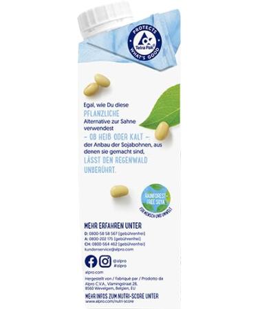 Alpro Soya Cooking Cream Light - Vegan Lactose-Free Gluten-Free UHT 15x250ml - Perfect for Cooking & Baking - Buy Online on GoSupps.com