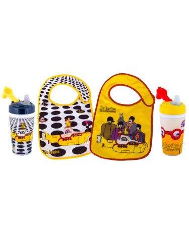 daphyls The Beatles Baby Feeding Gift Set with Sippy Cups and Bibs